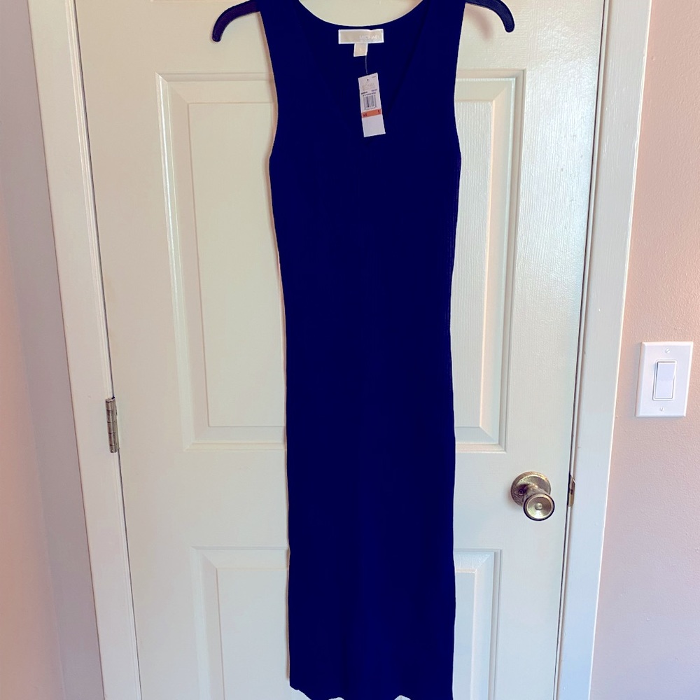 Navy Blue Ribbed Michael Kors dress